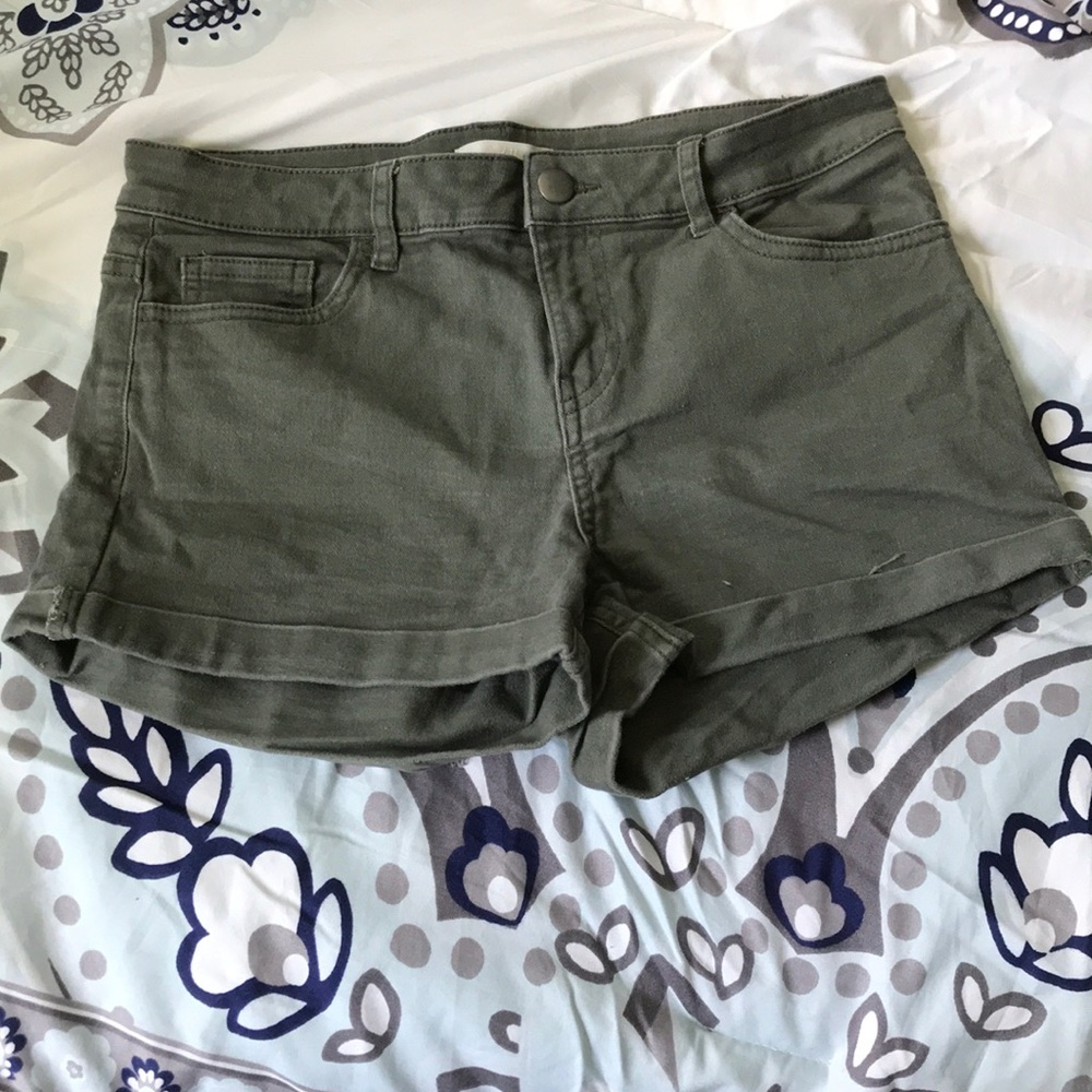 Army green shorts